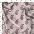 thumbnail image 3 of Soimoi Cotton Cambric Brown Fabric By the Yard - 42 Inch Wide - Paisley Leaf Pattern Fabric - Botanical and Elegant Designs for Various Uses Printed Fabric, 3 of 6