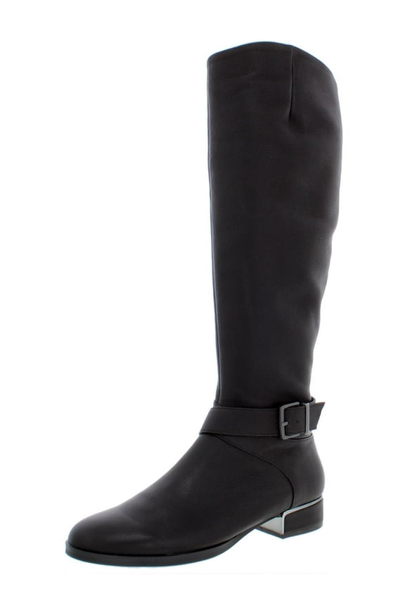 New York Womens Branden Buckle Riding Boots Brown 9.5 Medium (B,M)