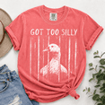 thumbnail image 3 of Silly Goose Comfort Colors Shirt, Got Too Silly Vintage Tee, Funny Ironic Grunge Meme Gen Z Bestie Gift, Unisex Oversized, 3 of 6