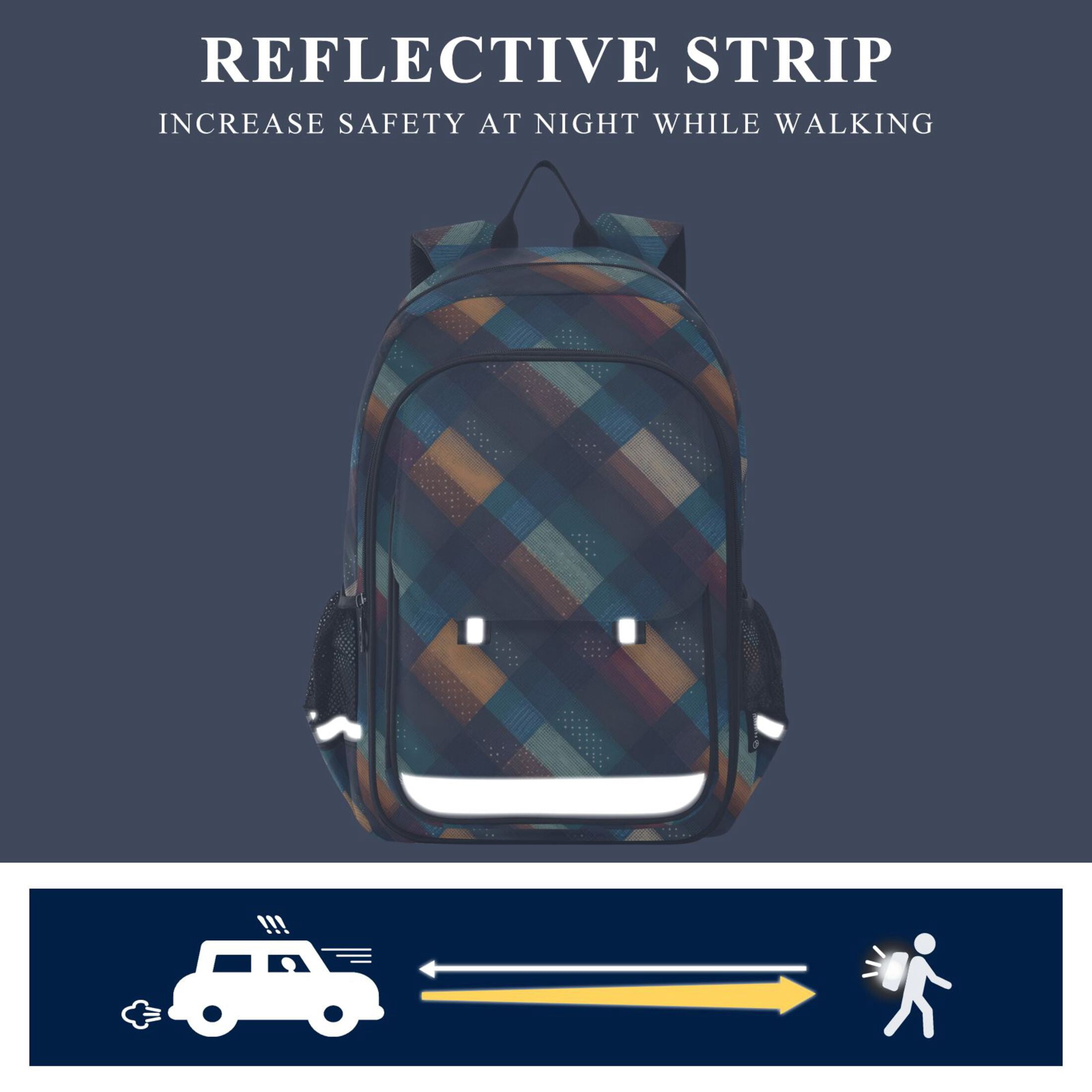 ALAZA Retro Checkered School Laptop Backpack Travel Bag Casual Student Bookbag Rucksack