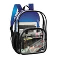 thumbnail image 5 of ALAZA Clear Backpack Blue Circle Gradient PVC Transparent BookBag, 5 of 7