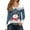 Blue, variant on IWRICH Women's Christmas Snowmen Printed Tops Casual V-Neck Long Sleeve Casual T-Shirts 2025 Fall Trendy Tees Red XL