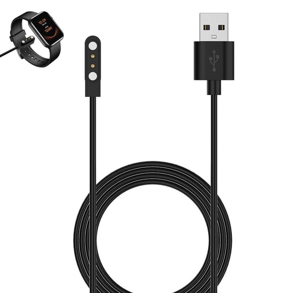 Black Magnetic Charger Cord for CMF Watch 3 Pro and Pro 2 Smartwatch, USB Charging Cable, Portable Replacement Power Adapter