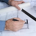 thumbnail image 6 of RUseeN 12'' Architectural Scaling Ruler, Imperial Architectural Scaling Tools, Engineering Drafting Construction Drawing Blueprints Triangular Architect Scaling Rulers (Black), 6 of 7