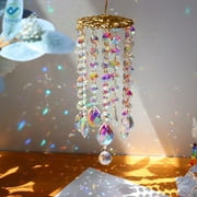 Deago Chandelier Wind Chimes Shape Clear Crystal Prisms Balls Beads Hanging Suncatcher Pendant Garden Outdoor Home Decor Gifts