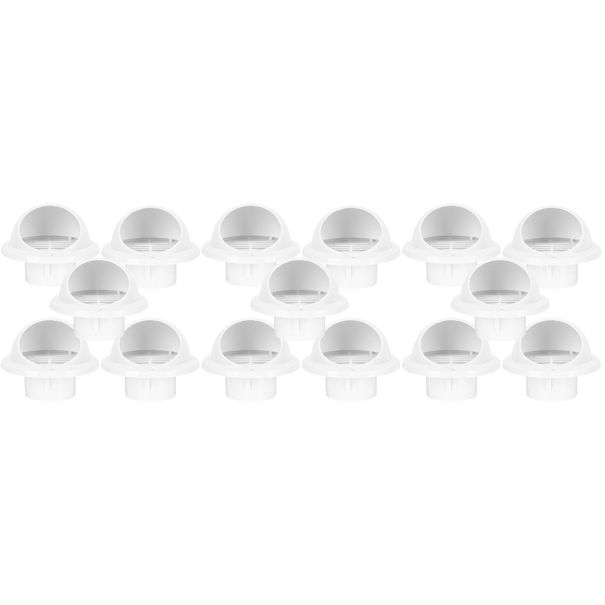 ZEHUANYU 15 Pcs Round Exhaust Grilles External Extractors Wall Dryer Vents Plastic Vent Covers