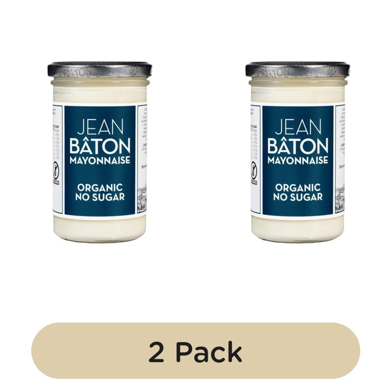 Jean Baton Mayonnaise Organic No Sugar 245ml, British Import (Pack of 2)