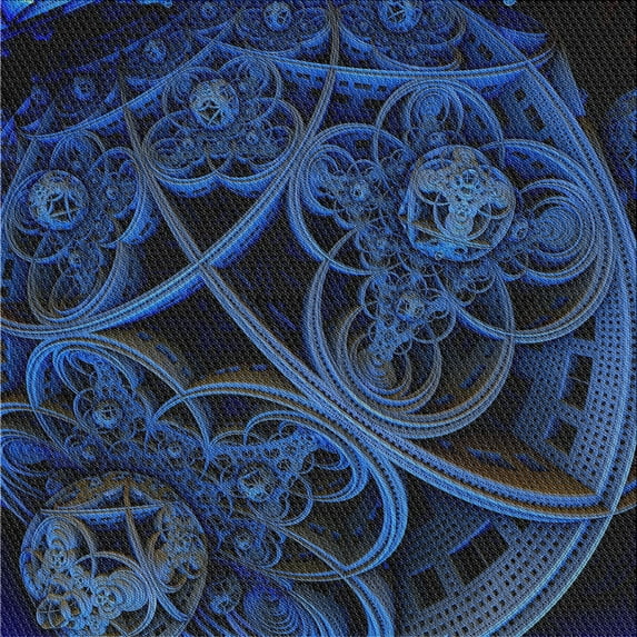 Ahgly Company Indoor Square Patterned Blue Novelty Area Rugs, 4' Square