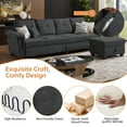 thumbnail image 5 of Soscana Oversized Sectional Sofa with Storage Ottoman,4 Seat L Shaped Couch with Coffee Table,Modern Living Room Seating Furniture for Living Room,Apartment,Office, 5 of 8