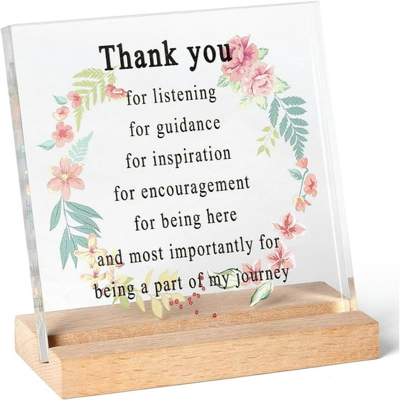 Thank You Gifts for Mom Nurses Coworkers Teachers, Mothers Day Appreciation Gifts for Mom, Teacher Appreciation Gifts, Coworker Gifts Colleagues Friends, Clear Acrylic Plaque