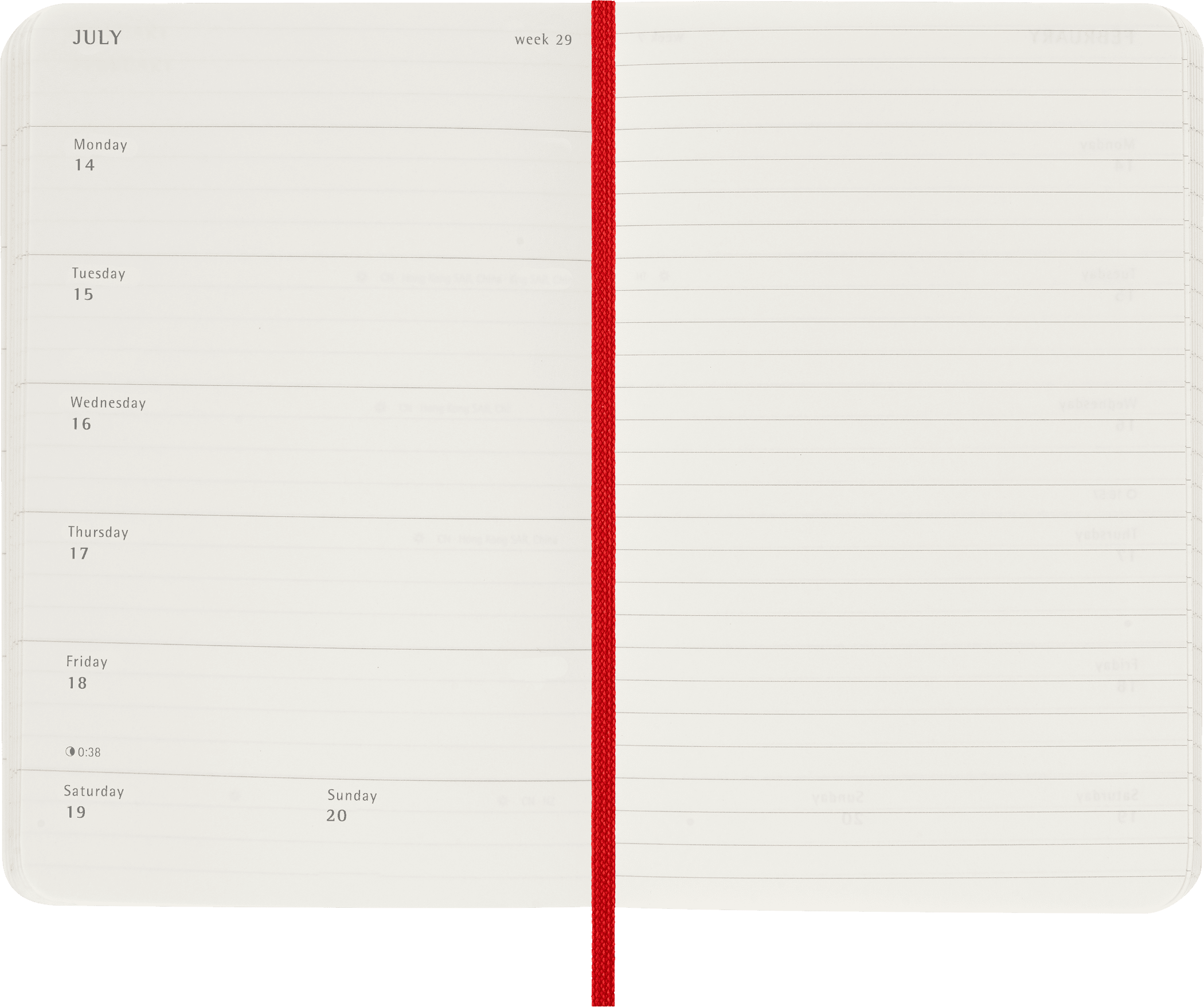 Moleskine Classic 12 Month 2025 Weekly Planner, Soft Cover, Pocket (3.5" x 5.5"), Scarlet Red, 144 Pages