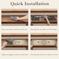thumbnail image 5 of ICEANT 15PCS 30"x8" Non-Slip Stair Treads, Printed Abstract Indoor Runners, Washable Adhesive TPR Edging, Decorative Mats for Wood Steps,White, 5 of 7