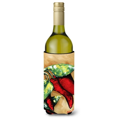 

Carolines Treasures MW1198LITERK Hot Peppers Wine Bottle Beverage Insulator Hugger Wine Bottle multicolor