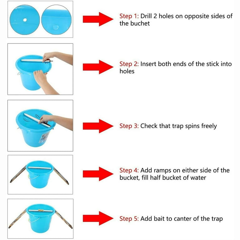 How to make a better log rolling bucket mouse trap easy DIY