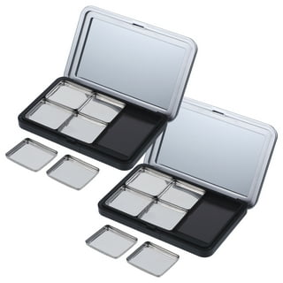 Magnetic Makeup Palette, 3pcs Aluminum Blush Empty Magnetic Eyeshadow Case  For Eyeshadow Lipstick Cosmetics