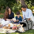 thumbnail image 4 of Gymax Cat Carrier with Wheels Large Rolling Cat Dog Carrier w/Telescopic Handle Grey, 4 of 10