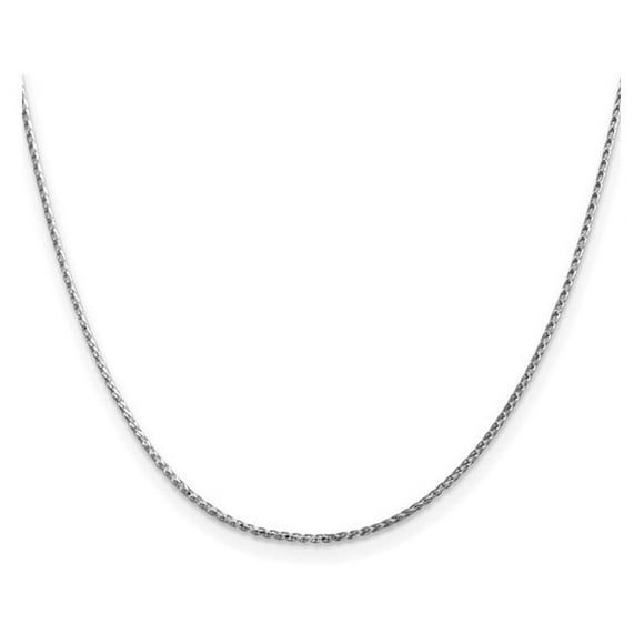 20 inch 14 Karat White Gold Diamond-Cut Franco Chain in (1.15mm)