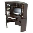 Inval VELVEDIERE Espresso Wengue Corner Workstation with Hutch