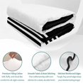 thumbnail image 4 of Twin XL Quilt Set 68''x98'', Black White Striped Lightweight Summer Bedspread Coverlet Set with 2 Pillow Shams, Modern Abstract Art Breathable All Season Quilt Bedding for Dorm/Guest Room, 4 of 9