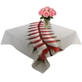 thumbnail image 2 of Baseball Table Cloth Waterproof Tablecloths, Red White Texture Sports Ball Minimalist Tablecloth Dining Table Cover for Kitchen Party Tabletop Outdoor, Square Tablecloth 60x60 Inch, 2 of 9