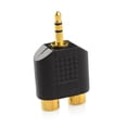 thumbnail image 3 of 3.5mm Gold Plated Stereo 3.5mm Male To 2RCA Female Audio Adapter for Cell Phone Computer Speaker Earphone Adapter, 3 of 4