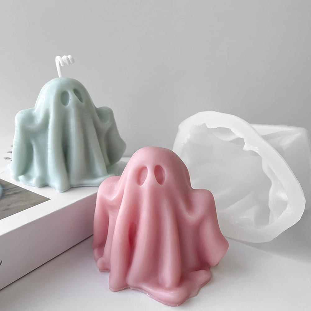Hzzsbu Ghost Shape Silicone Candle Mold DIY Aromatherapy Candle Plaster Soap Mould