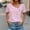 Pink, variant on Trendy Tops for Women V Neck Shirts Dressy Casual Short Sleeve Tunics Summer Vacation Blouses