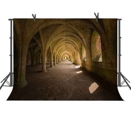 Image of MOHome 7x5ft Castle Backdrop Retro Corridor Photography Background Photo Props