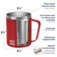 thumbnail image 3 of Taza de café WETOWETO de acero inoxidable con aislamiento al vacío de 400 ml, 3 of 6