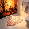 thumbnail image 6 of 18×28 Inch Halloween Spider Web Bath Mat, Non Slip Absorbent Bathroom Rug, Spooky Cobweb Floor Mat for Tub, Bedroom, Kitchen, Indoor Halloween Home Decor (C), 6 of 6