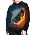 thumbnail image 5 of Xoenoiee Water Flame Ice Hockey Print Hooded Boys Hoodies Fashion Long Sleeve Sweatshirt with Kangaroo Pocket for Kids, Athletic Clothing for Fall Winter Indoor Outdoor, M, 5 of 7