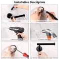 thumbnail image 2 of Juego de Accesorios de Ba&ntilde;o de 16 piezas Toallero de pared Estante de ba&ntilde;o Toallero de papel Jabonera Ganchos Adhesivos Juego de Accesorios de Ba&ntilde;o de Acero Inoxidable, 2 of 7