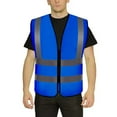 thumbnail image 6 of High Visibility Reflective Vest in Blue for Night Work and Running in Lightweight and Adjustable Design, 6 of 8