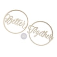 thumbnail image 1 of 2 piezas decoración boda foto Yuyangstore cartel de silla mejor juntos, 1 of 7