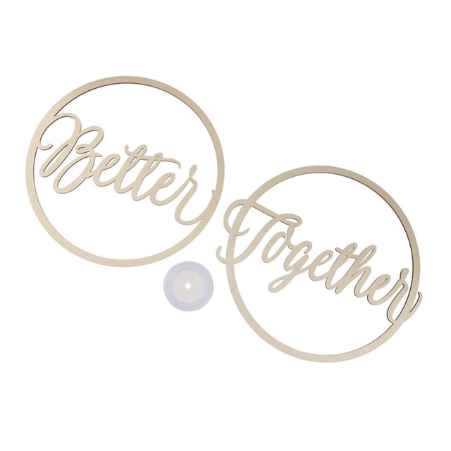 2 piezas decoración boda foto Yuyangstore cartel de silla mejor juntos