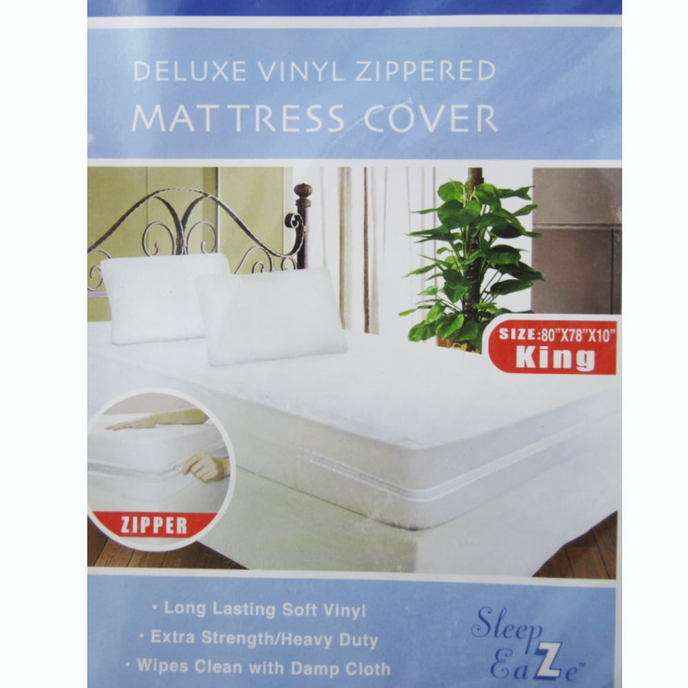 Deluxe King Size Zippered Mattress Cover Protector Dust Bug Mites 