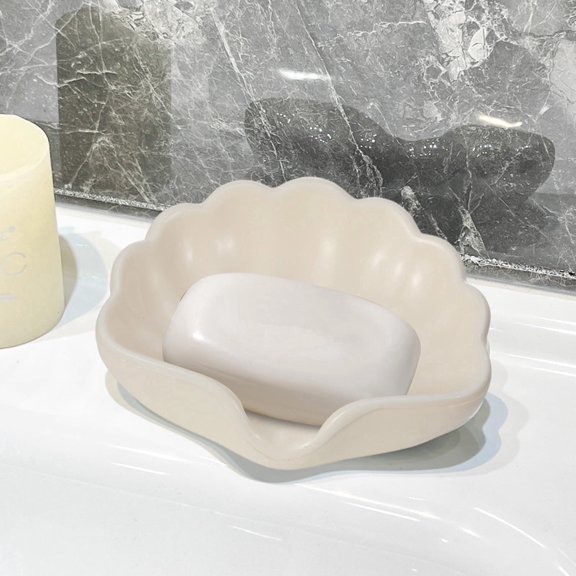 High-End Bathroom Soap Dish with Drain - Non-Slip Quick-Dry Soap Holder Premium Decorative for Shower Countertop Bathroom Storage Organization