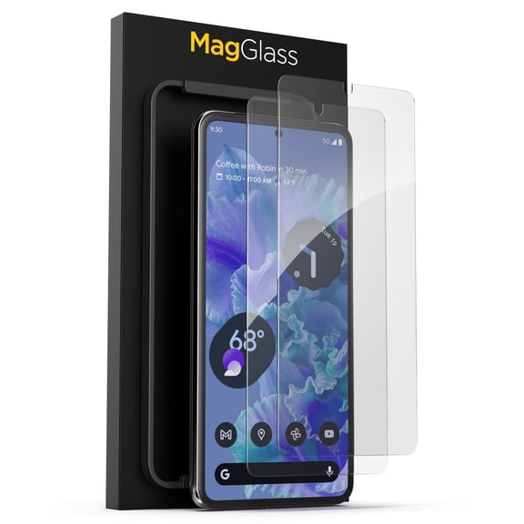 (2 Pack) Magglass Designed for Pixel 8 Pro Screen Protector (Fingerprint Sensor Compatible) Full Coverage UHD Tempered Glass Display Guard (Case Friendly)