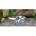 thumbnail image 3 of 2ct Round Cut Blue Topaz Solitaire 4 Prong Wedding Ring 14k White Gold Plated, 3 of 3