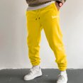 thumbnail image 3 of KaLI_store Dress Pants for Men Mens Cargo Pants Casual Joggers Pants Loose Straight Sweatpants Yellow,3XL, 3 of 4