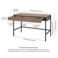 thumbnail image 4 of Evelyn&Zoe Evans 48" Wide Rectangular Writing Desk in Antiqued Gray Oak, 4 of 7
