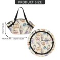 thumbnail image 4 of Ice Cream Cakes Vintage 2-in-1 Foldable Picnic Blanket Tote Bag Shoulder Handbag, Large Circular Outdoor Mat for Beach Camping Park, 4 of 5