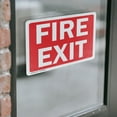 thumbnail image 4 of (2 Pack) Fire Exit Sign (white text on red background) OSHA Sign 5 Inch X 3.5 Inch Vinyl Label Decal Sticker Weather Resistant, UV Protected for Workplace, Business, and Construction, 4 of 7