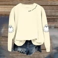 thumbnail image 4 of HUITKMM Chandail à Capuche pour Femmes Imprimé Halloween Manches Longues Sans Capuche Mode Automne Décontracté Col Rond Chandail Graphique pour Automne Hiver, 4 of 5
