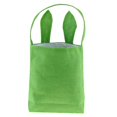 thumbnail image 4 of Bolsa de conejito de Pascua Bolsa de compras reutilizable ecológica de arpillera de yute de arpillera natural Verde Macarena Bolsas de orejas de conejo, 4 of 8