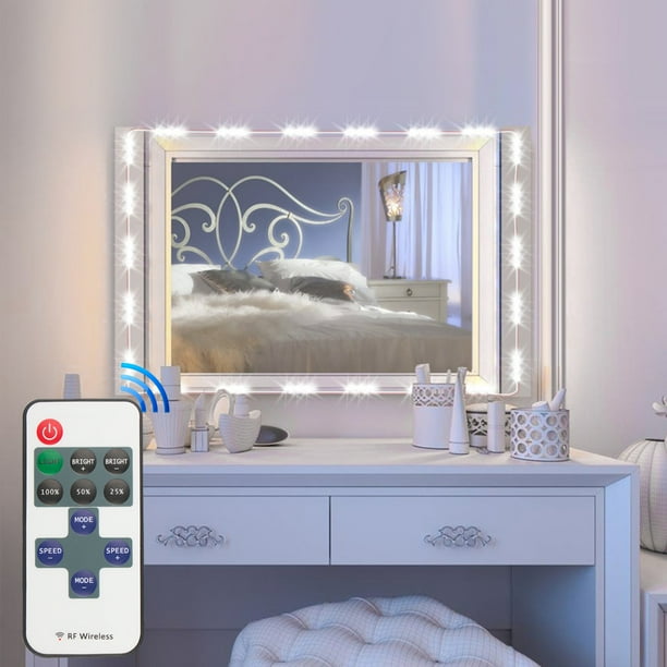 Vanity Mirror Led Lights 60 Dimmable Kit Multiple Dynamic Modes Strip Light For Cosmetic Makeup Table Set Com Vanity Mirror Led Lights 60, Bedroom Vanity With Led Lights