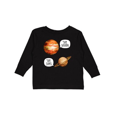 

Inktastic Jupiter and Saturn Space Humor sup Saturn sup Jupes Boys or Girls Long Sleeve Toddler T-Shirt