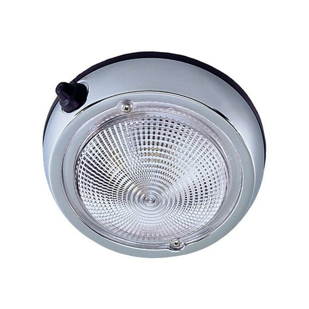 Soporte de superficie Dome Light Perko de 5 cm con 4 lentes cromado