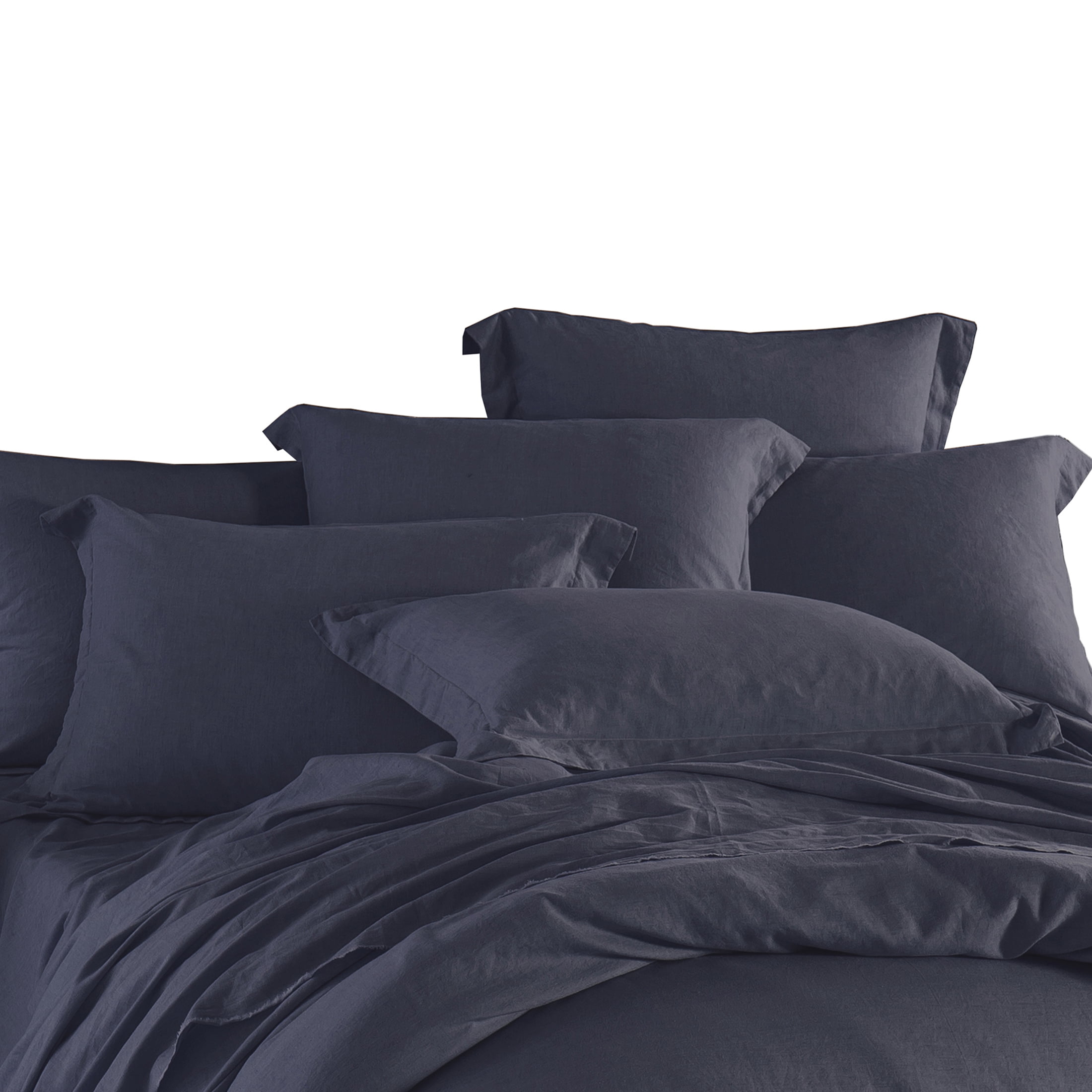 Washed Linen Cotton Blend Pillow Cases, 2-Pack
