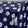 thumbnail image 4 of Floral Dog Crate Cover, Continuous Pattern of Flowers and Dots and Blossoming Vintage Design, Easy to Use Pet Kennel Cover for Medium Large Dogs, 35" x 23" x 27", Indigo and White, by Ambesonne, 4 of 6